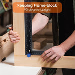 Circular saw guide setup with tall stair gauge clamps