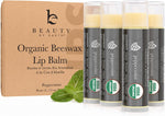 Beauty by Earth organic peppermint lip balm tubes front view
