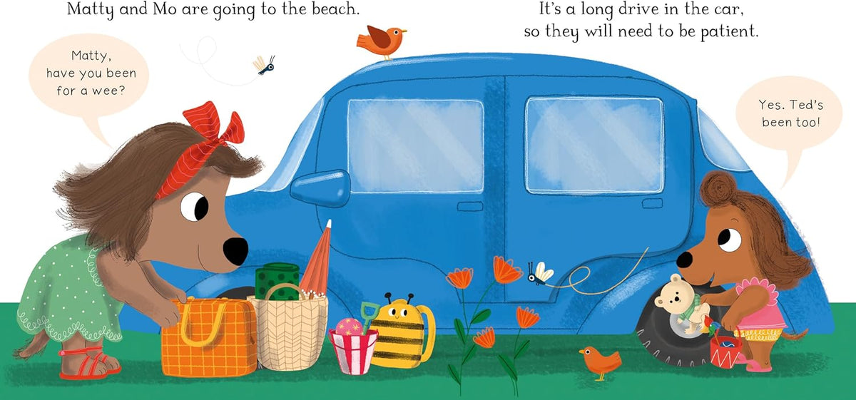 Campbell Books Matty and Mo Are We There Yet interactive lift the flap page preview.