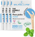 The Humble Co. dental floss picks front view