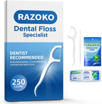 Razoko dental floss picks combo pack front view showcasing portable cases and interdental toothpicks