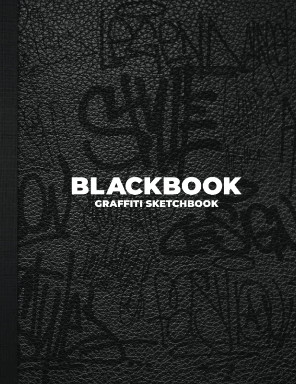 Blackbook Graffiti Sketchbook: Notebook for Drawing, Painting, Sketching or Doodling - 118 Pages - White Blank and Brick Textured - 8.5 x 11 inches - Image 1