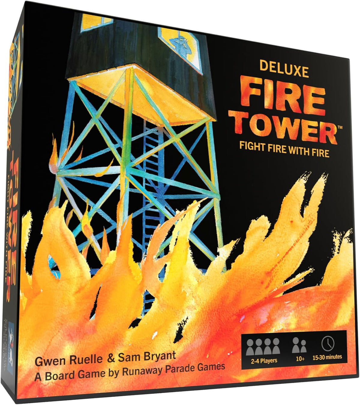 Runaway Parade Games Fire Tower board game deluxe edition front view box