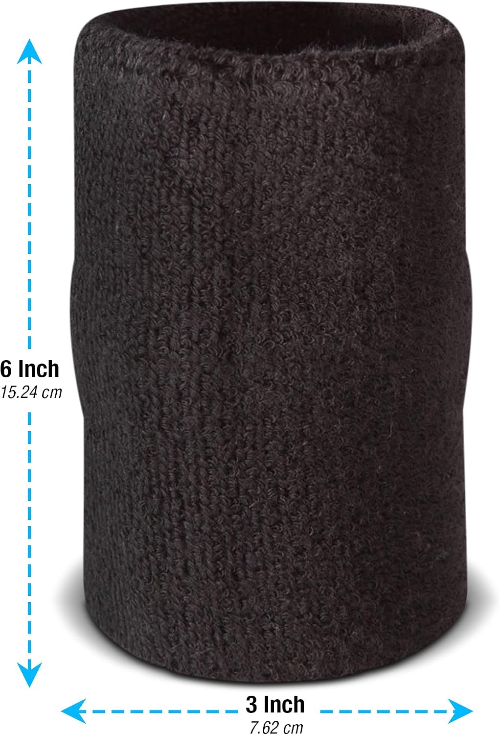 Suddora black sweatbands material close up