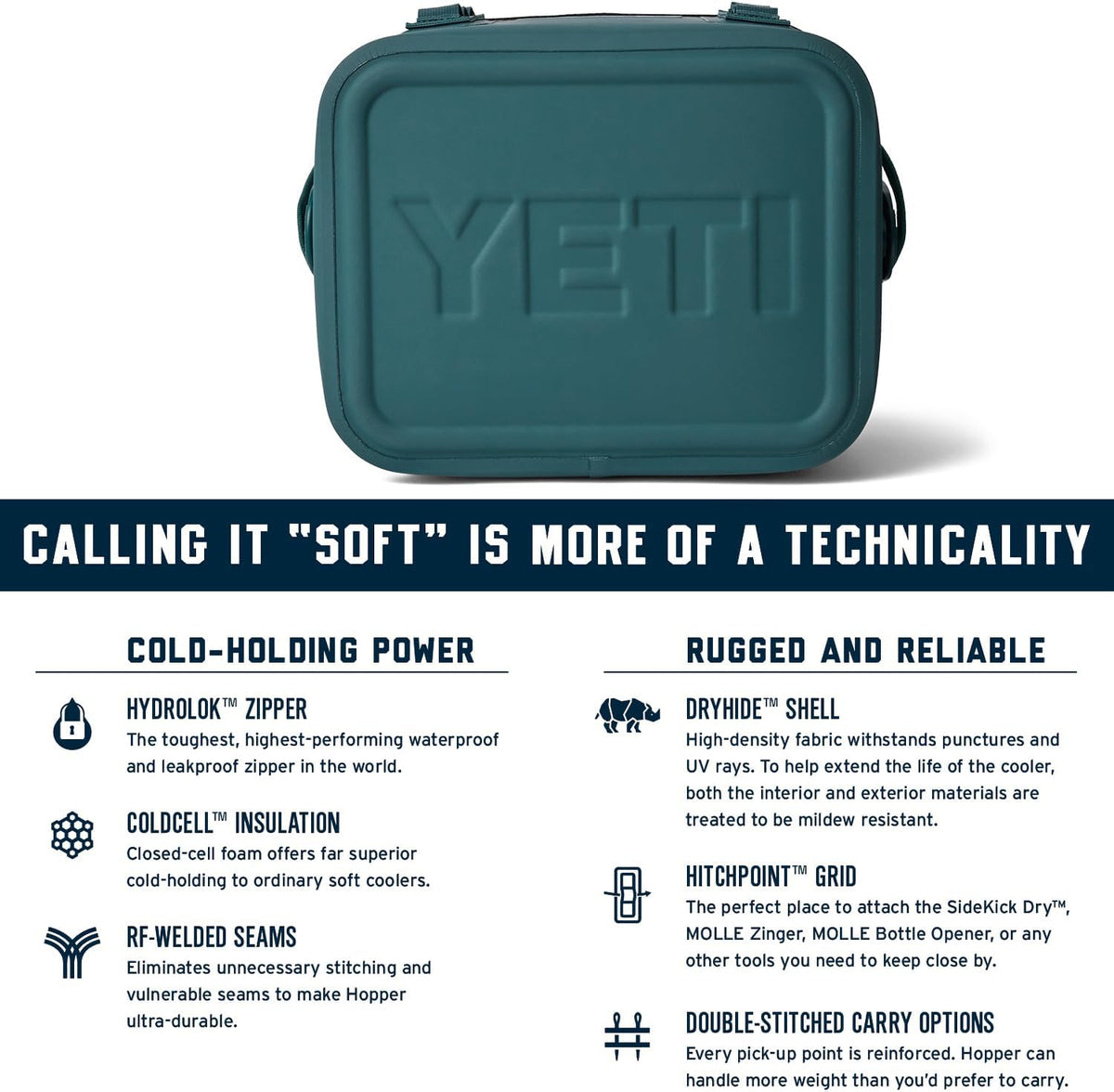 YETI Hopper Flip 12 packed with cans and ice
