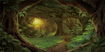 AWERT Psychedelic Forest Terrarium Background front view featuring high definition green rainforest imagery.