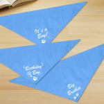 Solid blue cotton fabric detail of Agroon dog bandana