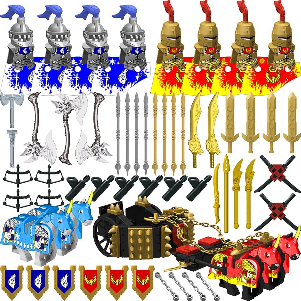 Nicolababe medieval weapon pack for minifigures front view