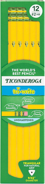 Ticonderoga Tri-Write wood-cased pencils front view