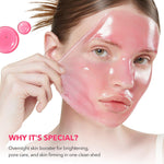 Applying Aprilskin overnight face mask for uneven skin tone correction.