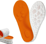 Treayes 4D Cloud Steppers Insoles front view showing orange memory foam.