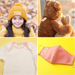 Knitted sweater decorated with personalized sewing craft labels