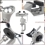 ZTUKOMN 2-in-1 work clamp vise packaged with included hexagon wrench.