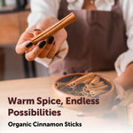 Micro Ingredients whole cinnamon sticks arranged for cooking