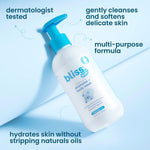 Hypoallergenic unscented two in one baby soap and hair cleanser