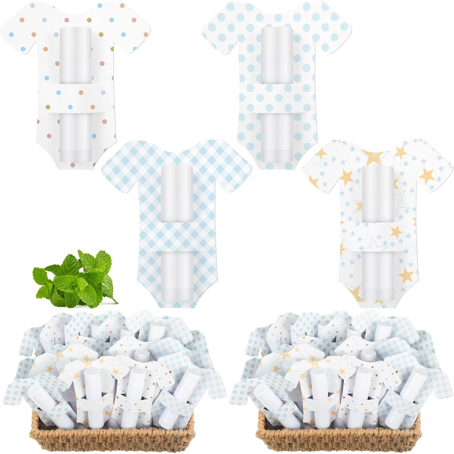 Dansib baby shower lip balm bulk set in blue