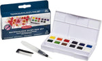 Derwent professional quality art supplies kit contents layout
