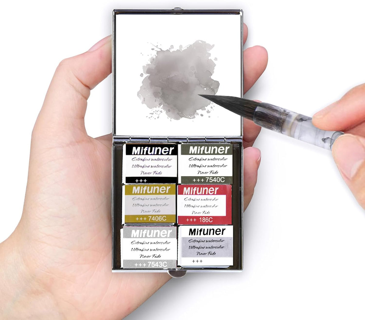Portable Travel Watercolor Palette, Mini Metal Tin Box,12-Well Empty Tins - Image 10
