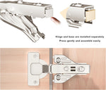 Luokim full overlay cabinet hinges clip-on plate
