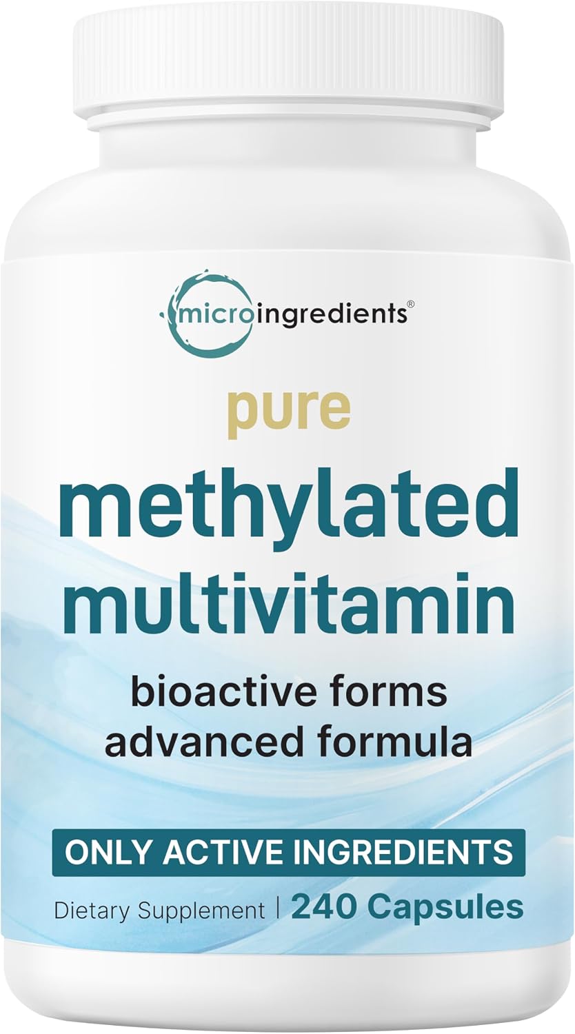 Micro Ingredients pure methylated multivitamin front view bottle packaging