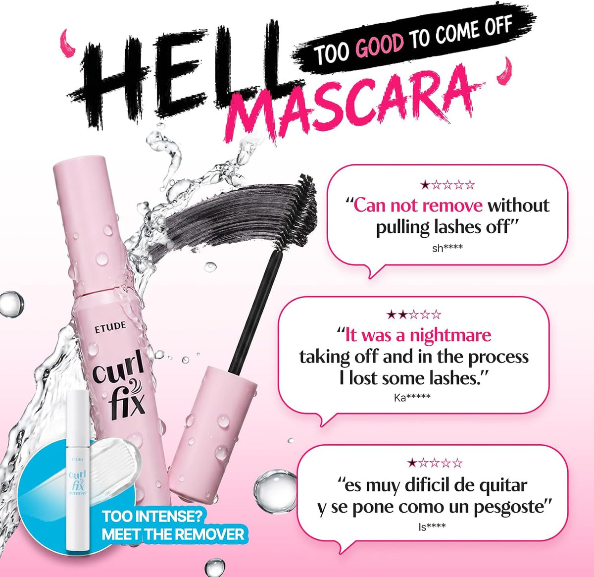 ETUDE Korean makeup routine trio product packaging layout