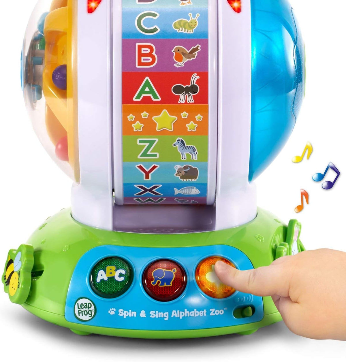 LeapFrog Spin and Sing Alphabet Zoo side view with tactile features