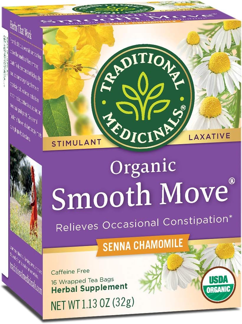 Traditional Medicinals Organic Smooth Move Chamomile Tea front view box