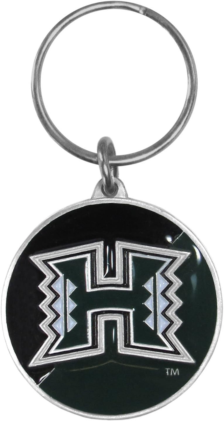 Siskiyou Hawaii Warriors carved metal key chain front view sports merchandise.