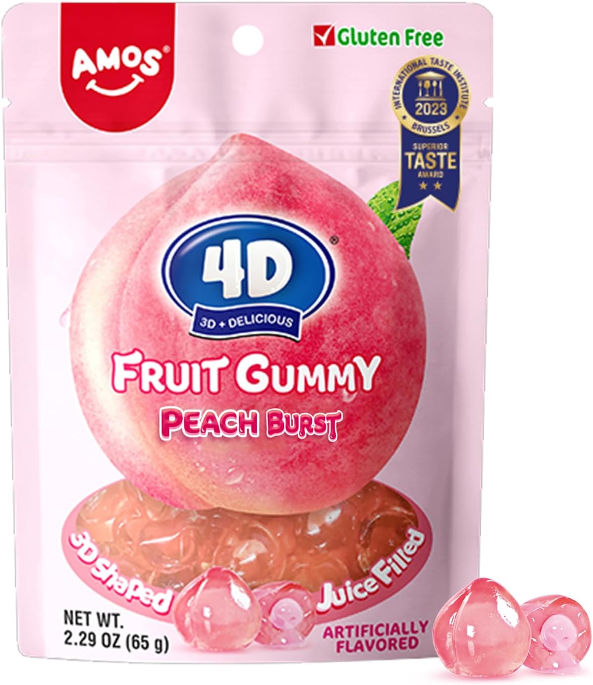 AMOS Peelerz Exotic Fruit Peelable Gummy Candy - 5 Fruit Flavors (Mango, Peach, Banana, Pineapple, Lychee), 8.47oz (240g), Individually Wrapped - Image 13
