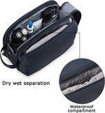 Bagsmart dopp kit front waterproof pocket for wet items
