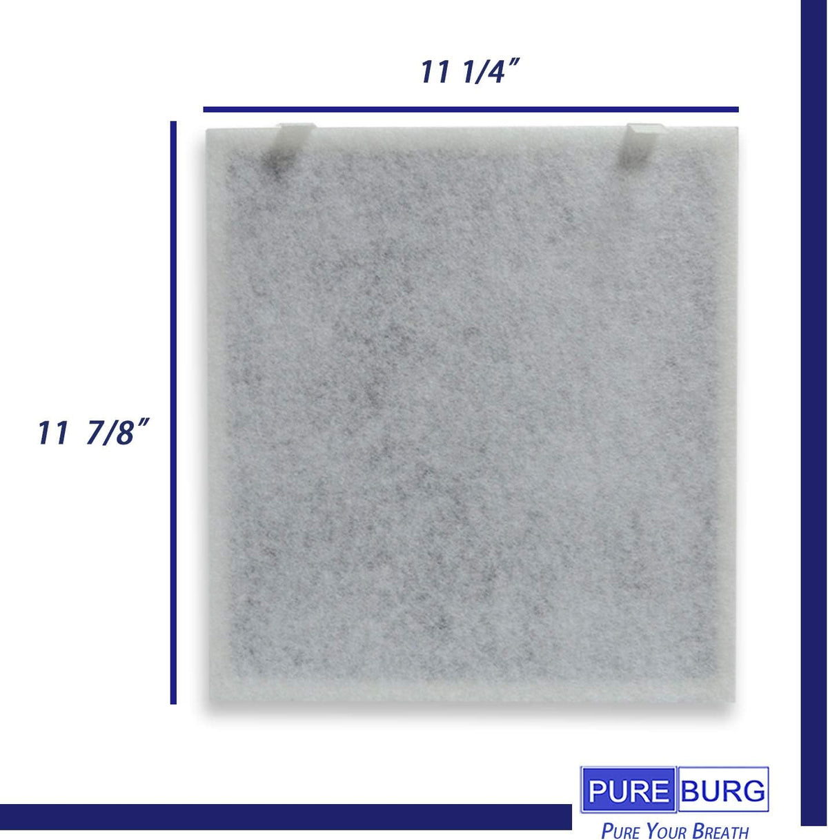 Activated carbon layer detail on Pureburg air filter