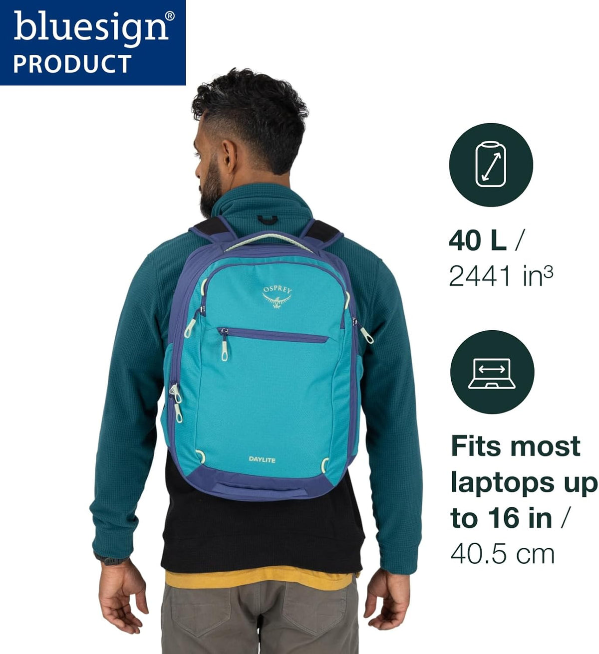 Osprey Daylite Night Shift Blue backpack side profile