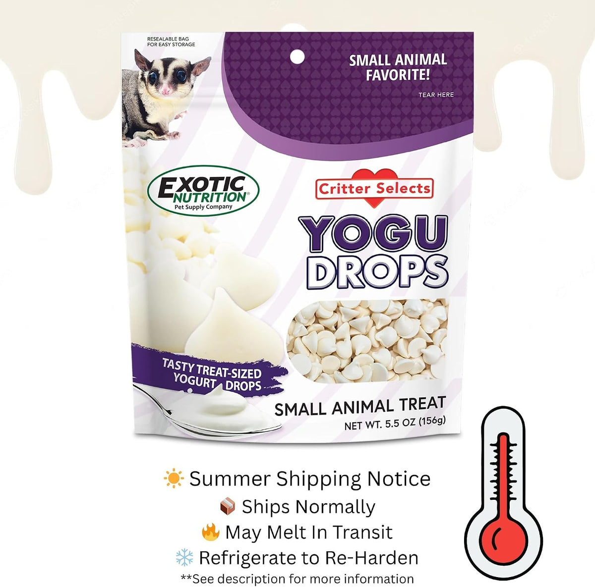 Imported USA small pet bonding treats featuring real blueberries and nonfat yogurt.