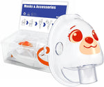 Artmujohn Pediatric Fire Dog Printed Mask Set front view with storage case