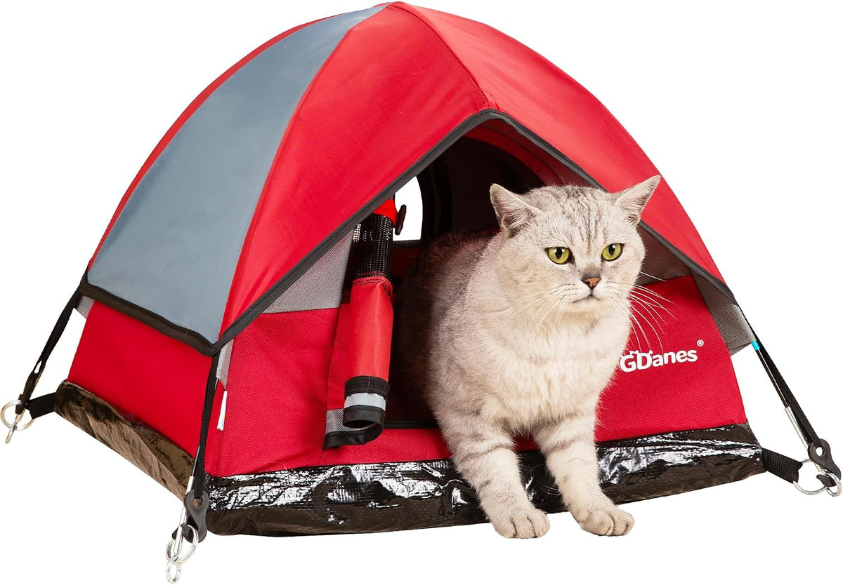 GDanes decorative cat house bed placed in a living room