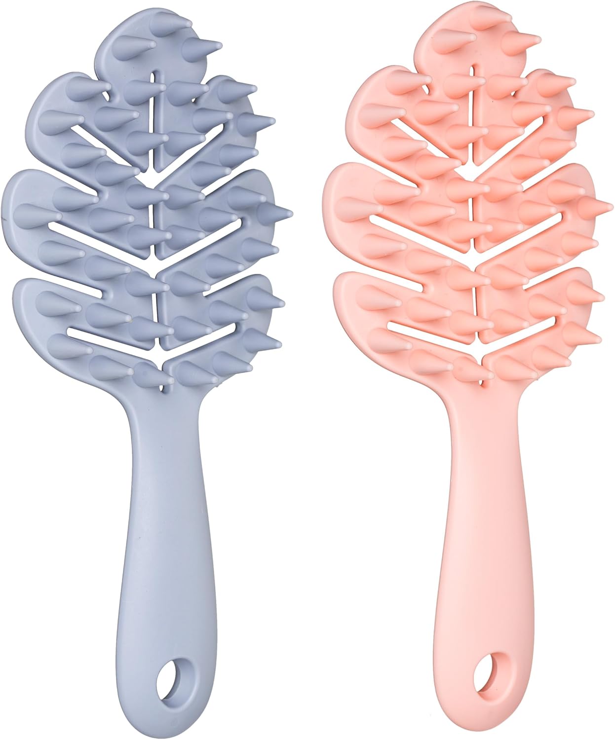 Sylune Scalp Massager Brush 2-Pack – Leaf-Grip Shampoo Scrubber for Deep Clean & Hair Care, Gentle for All Hair Types - Image 1