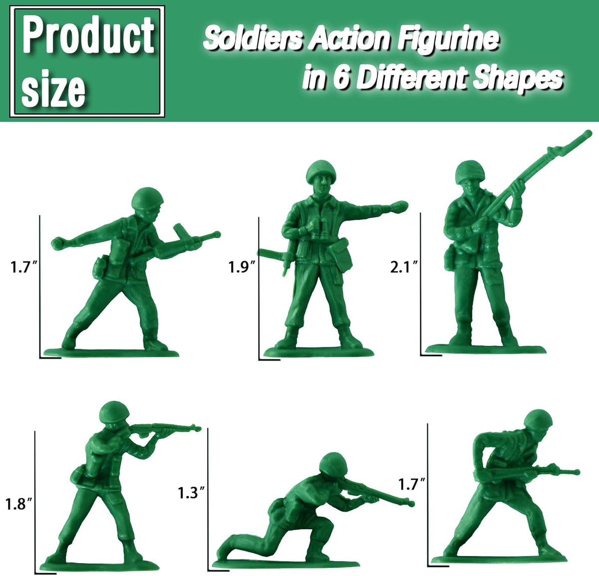 Haptime green army men action figures assortment