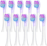 YUESI electric toothbrush replacement brush heads 10 pack front view