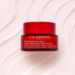 Clarins facial cream container with box packaging