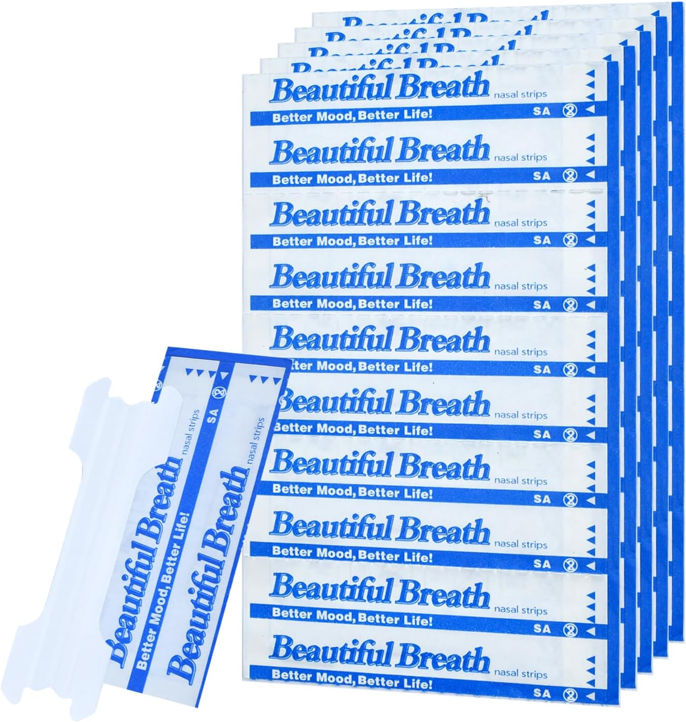 Upgraded Version - Invisible and Transparent Nasal Strips (66mm*19mm) (100) - Image 1