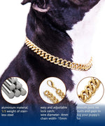 USA imported PP COLOR pet gold necklace luxury dog jewelry