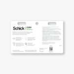 Schick razor blades showing 5 ultra glide blades and skin guards