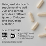 Premium imported Sports Research supplement bottles showing non-GMO certified seal