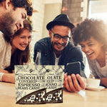 Healthy afternoon snack portion of caffeine-boosting chocolate-covered coffee beans.