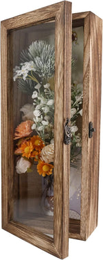 GraduationMall 11x14 Shadow Box Frame Solid Wood Glass Door Display Case with Linen Back and 6 Stick Pins,1.5 inches Interior Depth,Ideal for Memorabilia Pictures Flowers Medals Tickets - Image 13