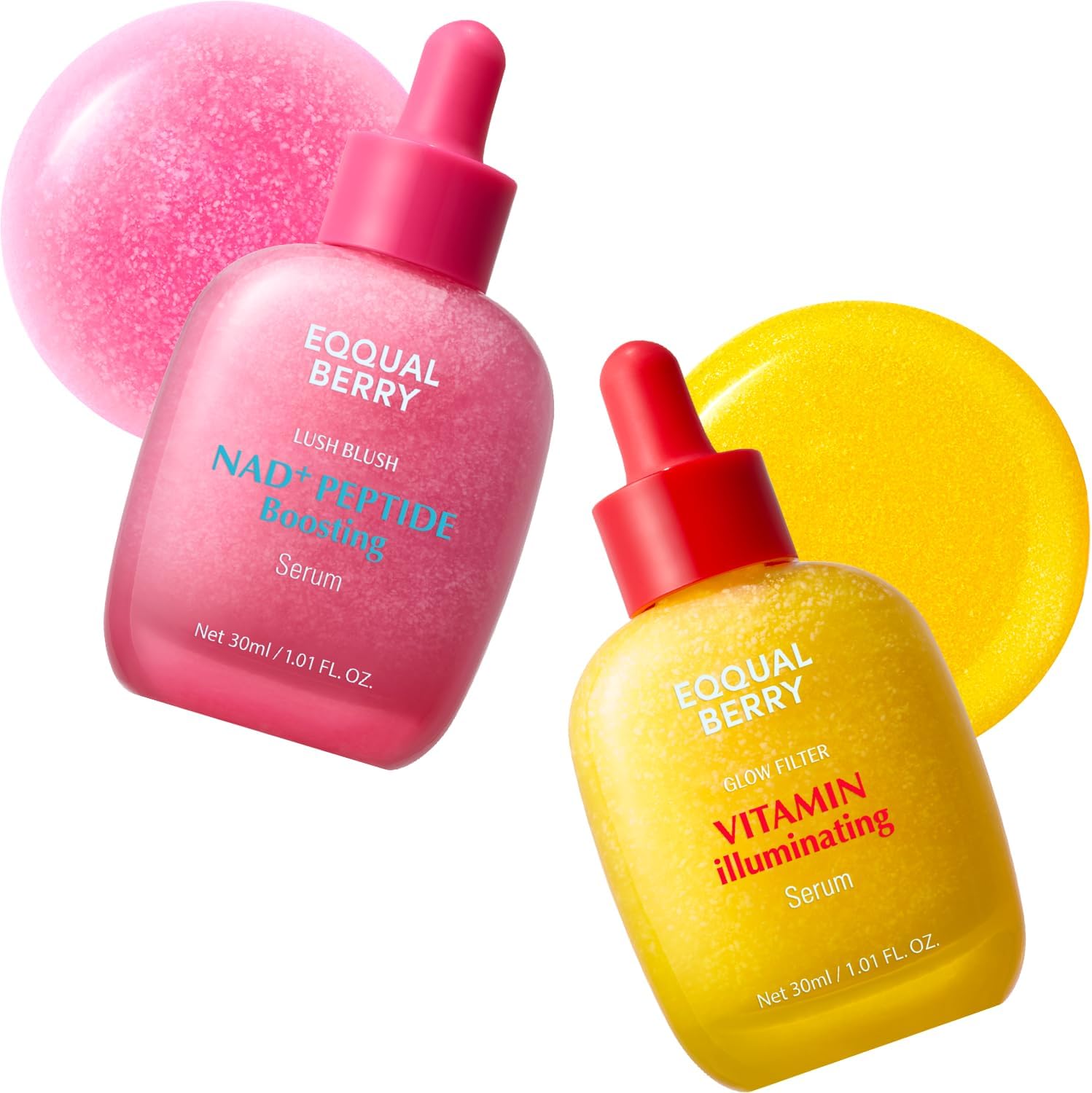 Eqqualberry Vitamin C and NAD+ Serum Duo front view packaging bottle