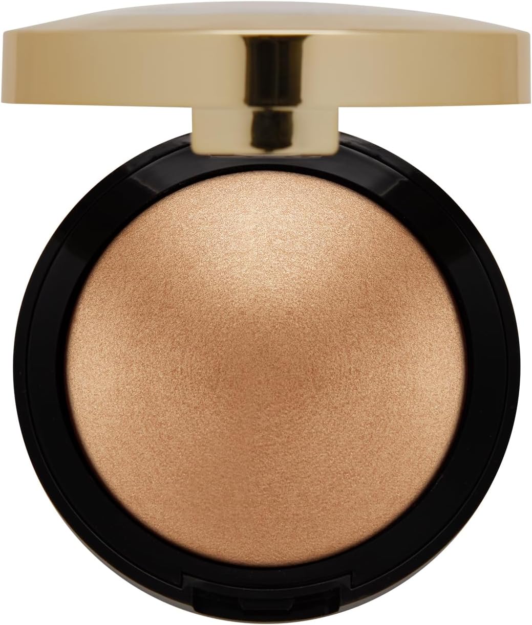 Champagne D Oro shade metallic gold glowing face cosmetics application