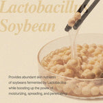 Back layout of the Mixsoon soybean milk pad packaging listing clean ingredients.