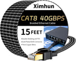 Cat 8 Ethernet Cable 30FT, High-Speed Internet Cable Network Cord | Nylon Braided,with RJ45 Connector, 40Gbps 2000MHz Heavy Duty LAN Cable Indoor&Outdoor for Modem/Router/Gaming/PC - Image 9