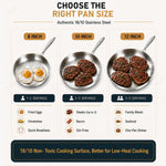 DELARLO skillet shown on induction cooktop